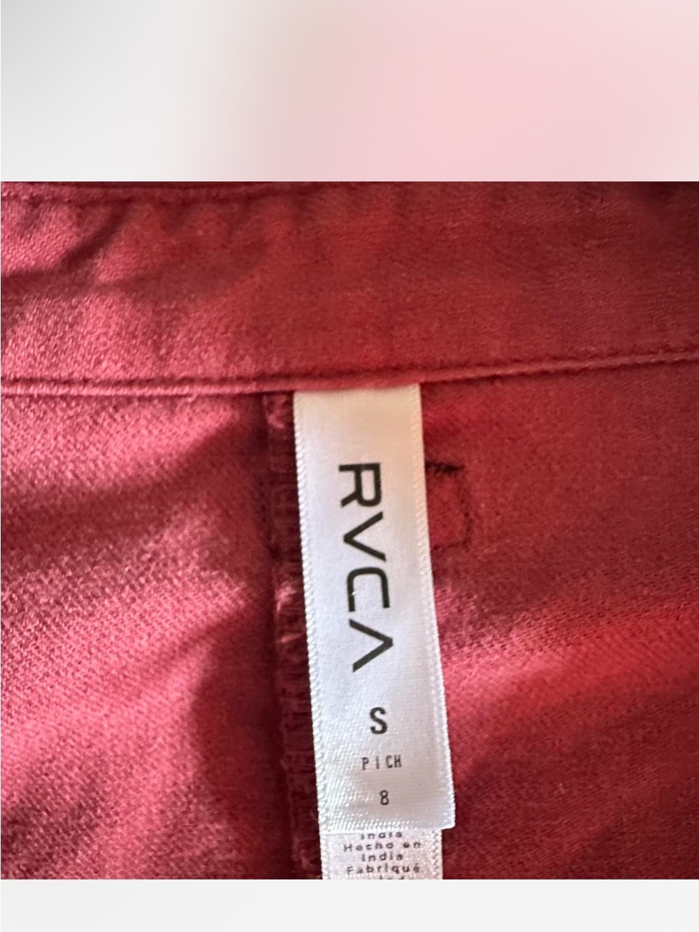 RVCA Long-Sleeve Button Romper in Dusty Rose - Picture 4 of 5